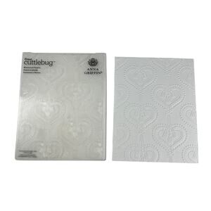 CRICUT Cuttlebug Embossing Folder Hearts and Tassels Anna Griffin Craft Tool